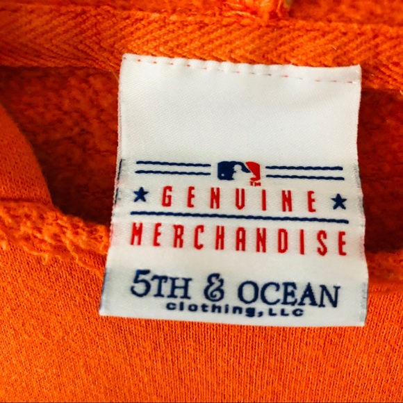 5TH & OCEAN Detroit Tigers baseball Orange womens hoodie size small - Picture 4 of 6